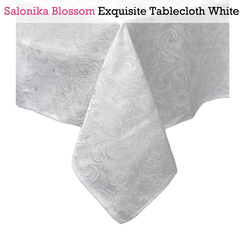 Salonika Blossom Tablecloth White 160 x 220 cm Payday Deals