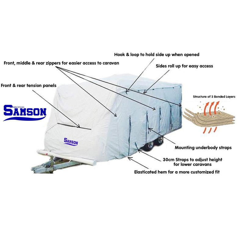 Samson Heavy Duty Caravan Cover 14-16ft Payday Deals