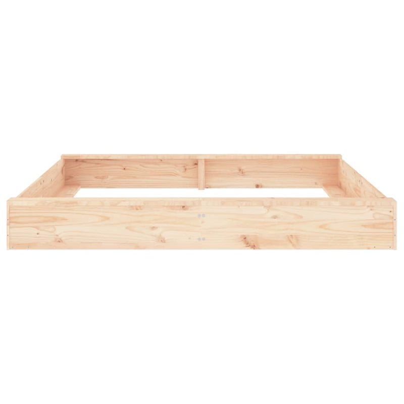 Sandbox with Seats Square Solid Wood Pine Payday Deals