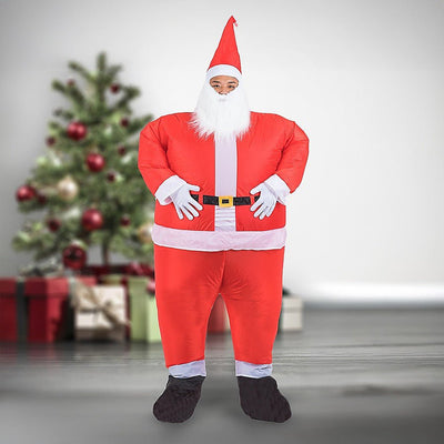 SANTA Fancy Dress Inflatable Suit -Fan Operated Costume Payday Deals