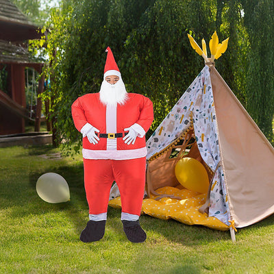 SANTA Fancy Dress Inflatable Suit -Fan Operated Costume Payday Deals