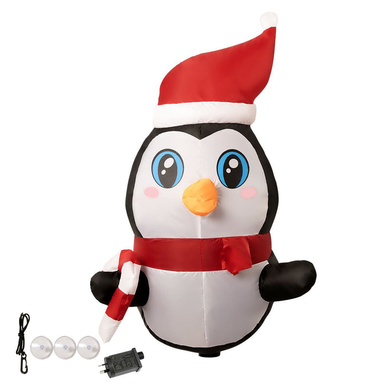 Santaco Christmas Inflatable Lighted 0.9M Xmas Penguin Garden Outdoor Decoration Payday Deals