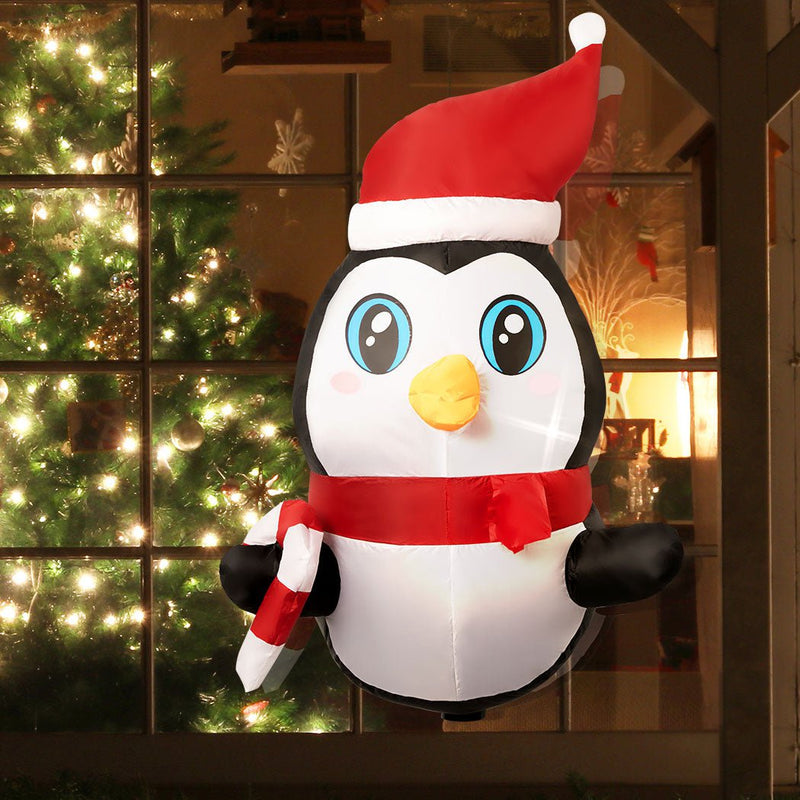 Santaco Christmas Inflatable Lighted 0.9M Xmas Penguin Garden Outdoor Decoration Payday Deals