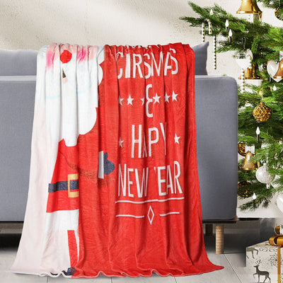 Santaco Throw Blanket Xmas Flannel Double Sided Warm Rug Fleece Decor Christmas S Payday Deals