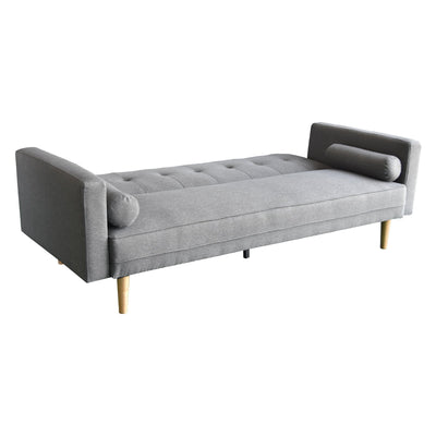 Sarantino Madison Sofa Bed Lounge Couch Futon Furniture Home Light Grey Linen Suite Payday Deals