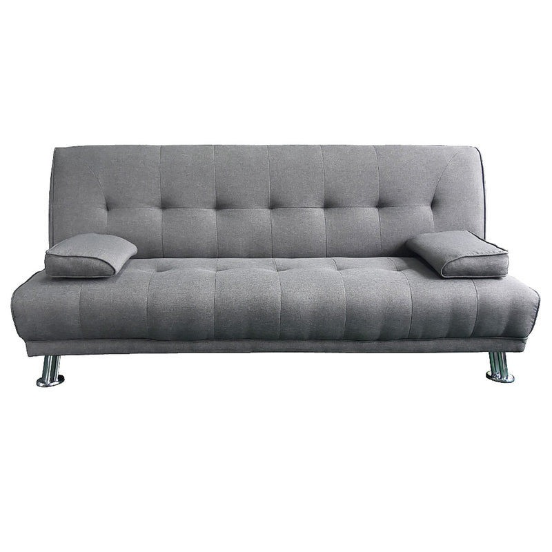 Sarantino Manhattan Sofa Bed Lounge Couch Futon Furniture Home Light Grey Linen Suite Payday Deals