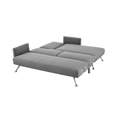 Sarantino Mia 3-Seater Corner Sofa Bed Chaise and Pillows Dark Grey Payday Deals