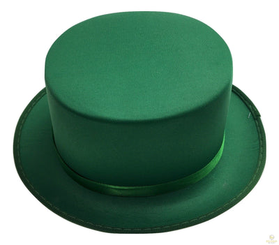 SATIN TOP HAT Costume Party Cap Fancy Dress Trilby Fedora One Size - Green Payday Deals