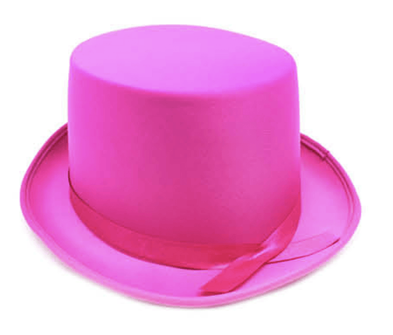 SATIN TOP HAT Costume Party Cap Fancy Dress Trilby Fedora One Size - Hot Pink Payday Deals