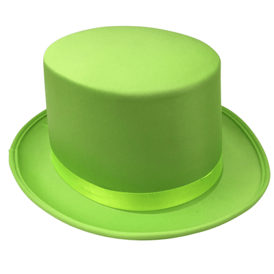 SATIN TOP HAT Costume Party Cap Fancy Dress Trilby Fedora One Size - Light Green Payday Deals