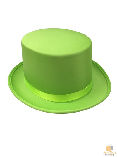 SATIN TOP HAT Costume Party Cap Fancy Dress Trilby Fedora One Size - Light Green Payday Deals