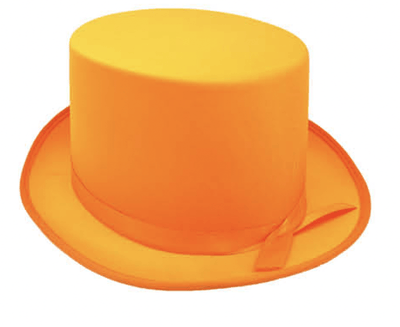 SATIN TOP HAT Costume Party Cap Fancy Dress Trilby Fedora One Size - Orange Payday Deals