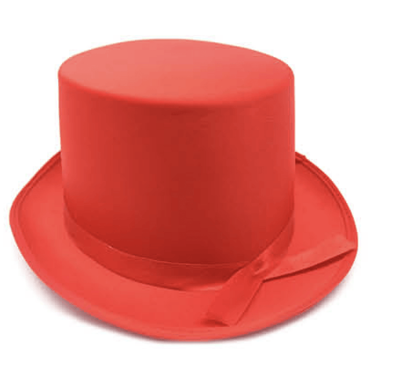 SATIN TOP HAT Costume Party Cap Fancy Dress Trilby Fedora One Size - Red Payday Deals