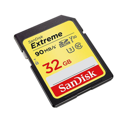 Sandisk Extreme SDHC UHS-I U3 Class 10 32GB upto 90MB/s (SDSDXVE-032G)