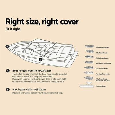 Seamanship 23 - 25ft Waterproof Boat Cover Payday Deals