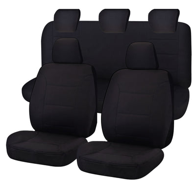 Seat Covers for FORD RANGER PX SERIES 10/2011 - 2015 DUAL CAB FRONT FR BLACK CHALLENGER