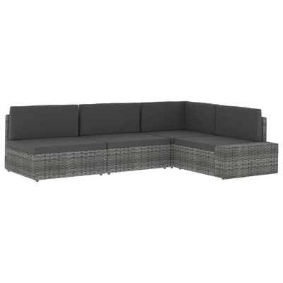 Sectional Corner Sofa with Left Armrest Poly Rattan Brown Payday Deals