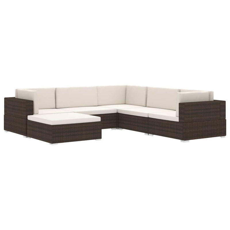 Sectional Footrest 1 pc with Cushion Poly Rattan Black Payday Deals
