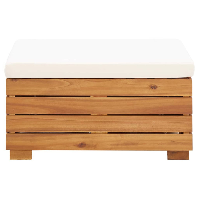 Sectional Footrest 1 pc with Cushion Solid Acacia Wood Payday Deals