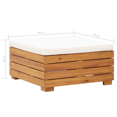 Sectional Footrest 1 pc with Cushion Solid Acacia Wood Payday Deals