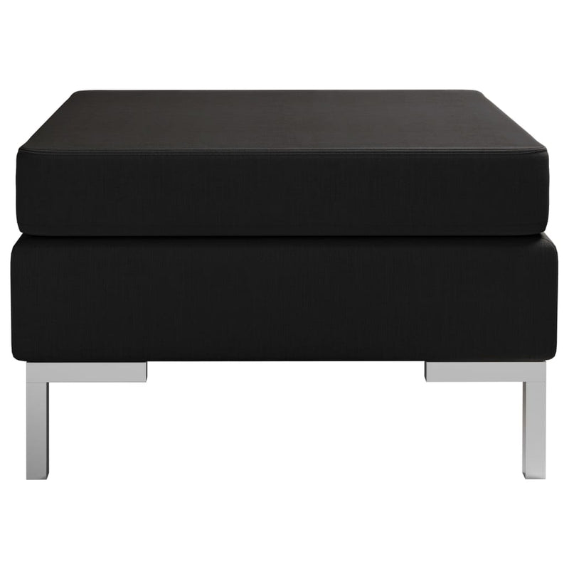 Sectional Footrest with Cushion Farbic Black Payday Deals