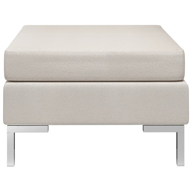 Sectional Footrest with Cushion Farbic Cream Payday Deals
