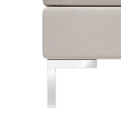 Sectional Footrest with Cushion Farbic Cream Payday Deals