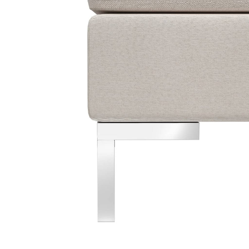 Sectional Footrest with Cushion Farbic Cream Payday Deals