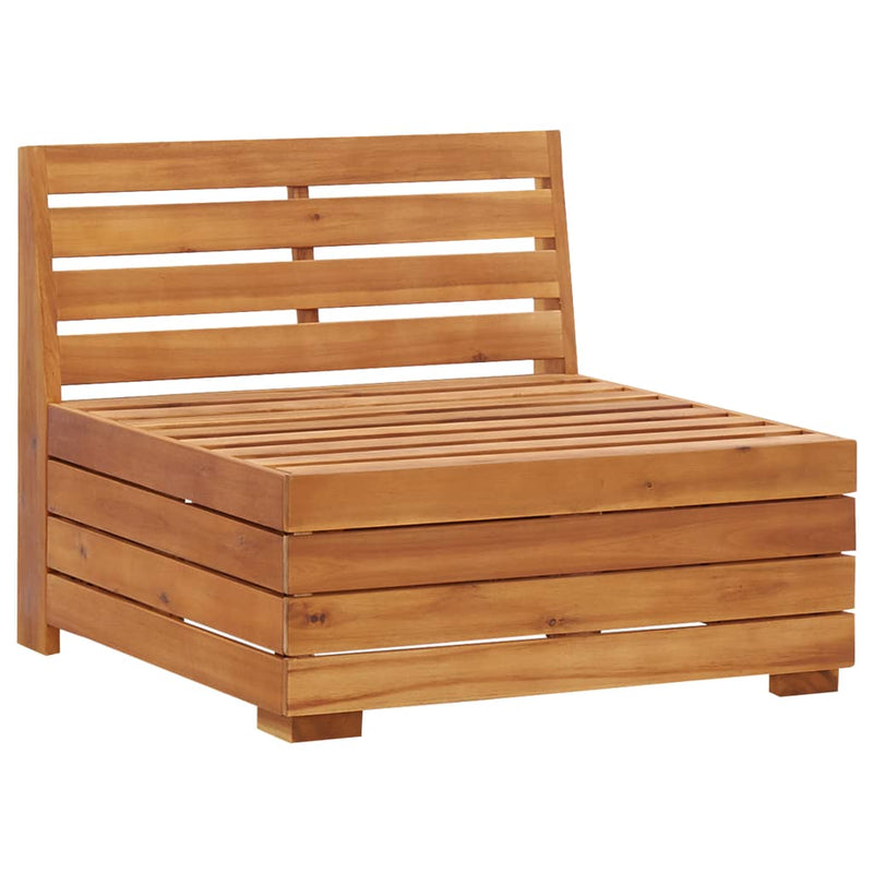Sectional Middle Sofa 1 pc with Cushions Solid Acacia Wood Payday Deals