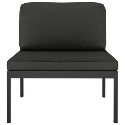 Sectional Middle Sofa with Cushions Aluminium Anthracite Payday Deals