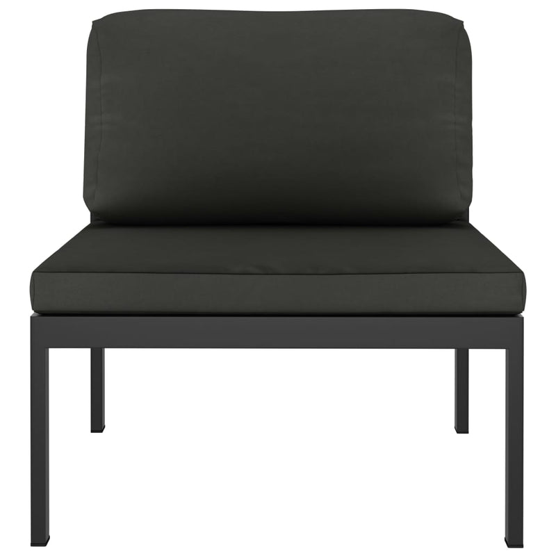 Sectional Middle Sofa with Cushions Aluminium Anthracite Payday Deals