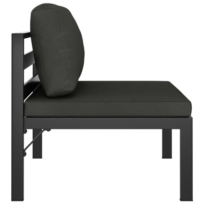 Sectional Middle Sofa with Cushions Aluminium Anthracite Payday Deals