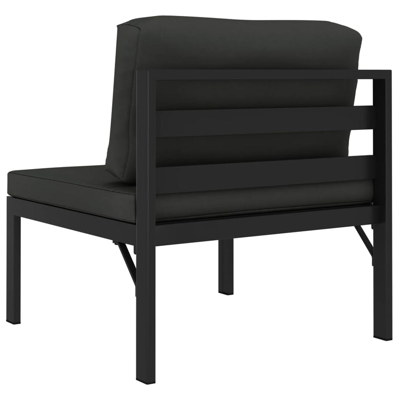 Sectional Middle Sofa with Cushions Aluminium Anthracite Payday Deals