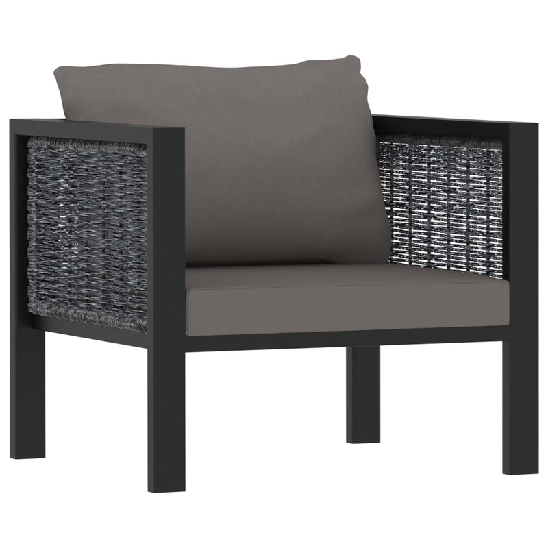 Sectional Sofa with Cushion Poly Rattan Anthracite Payday Deals