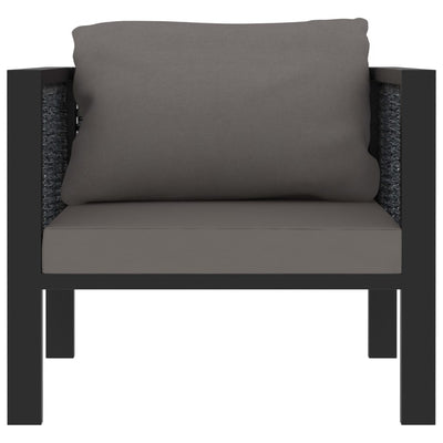 Sectional Sofa with Cushion Poly Rattan Anthracite Payday Deals