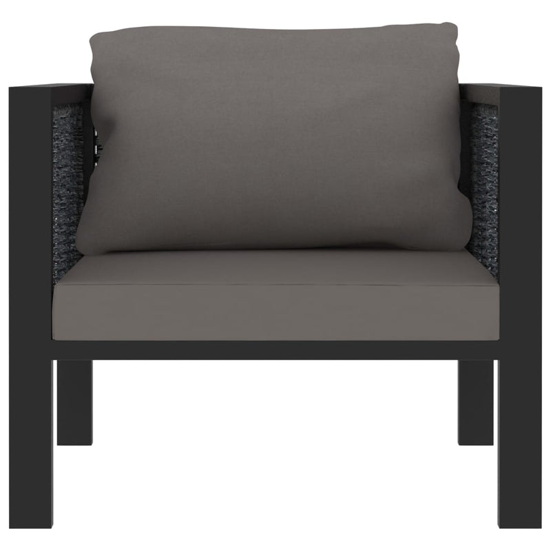 Sectional Sofa with Cushion Poly Rattan Anthracite Payday Deals