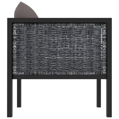 Sectional Sofa with Cushion Poly Rattan Anthracite Payday Deals