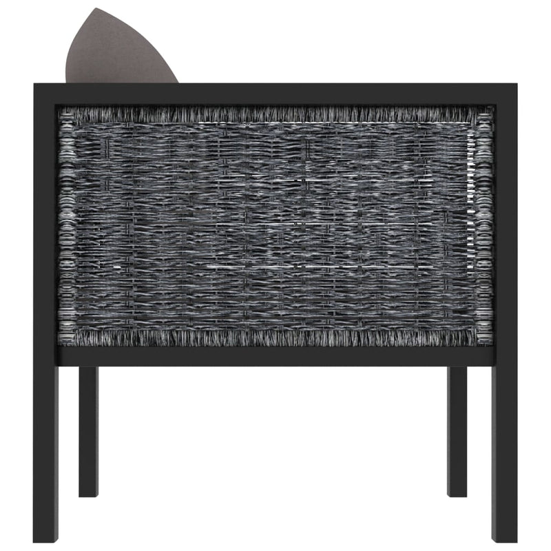 Sectional Sofa with Cushion Poly Rattan Anthracite Payday Deals