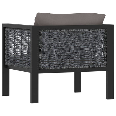 Sectional Sofa with Cushion Poly Rattan Anthracite Payday Deals