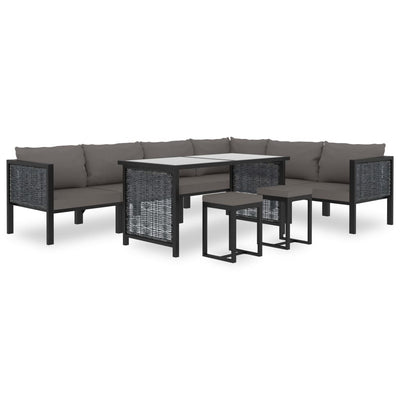 Sectional Sofa with Cushion Poly Rattan Anthracite Payday Deals