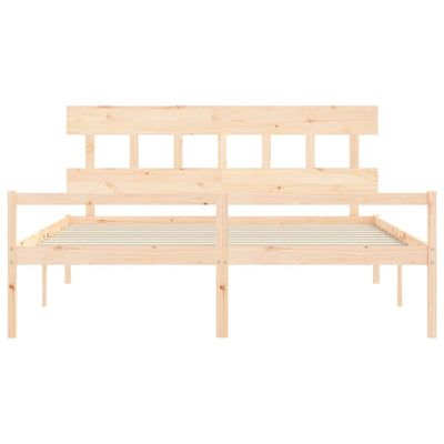 Senior Bed without Mattress 183x203 cm King Solid Wood Payday Deals