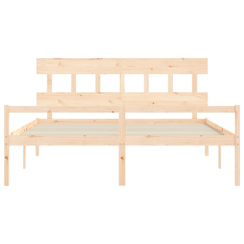 Senior Bed without Mattress 183x203 cm King Solid Wood Payday Deals