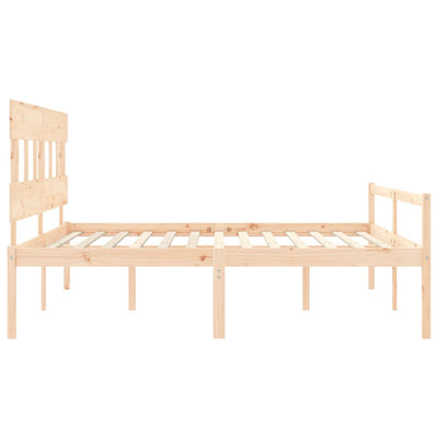 Senior Bed without Mattress 183x203 cm King Solid Wood Payday Deals