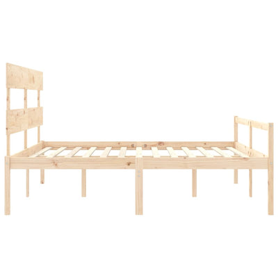 Senior Bed without Mattress 183x203 cm King Solid Wood Payday Deals