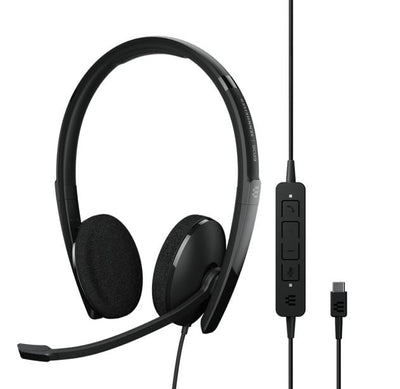 SENNHEISER | Sennheiser ADAPT 160 USB-C II On-ear, double-sided USB-C headset with in-line call control and foam earpads. Optimised for UC.