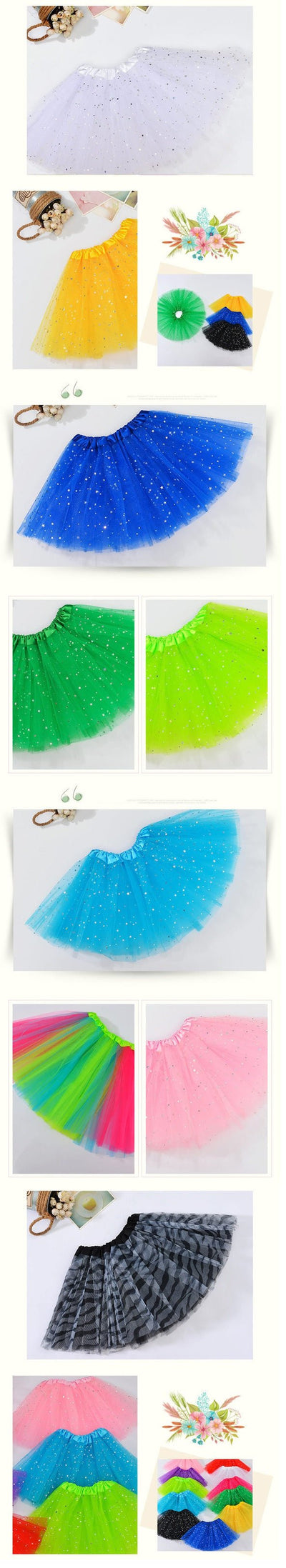 Sequin Tulle Tutu Skirt Ballet Kids Princess Dressup Party Baby Girls Dance Wear, Red, Adults Payday Deals