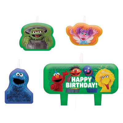 Sesame Street Happy Birthday 4 Piece Candle Set