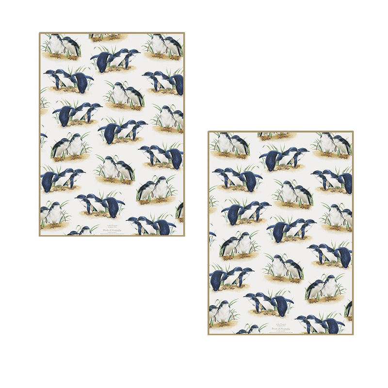 Set of 2 Birds of Australia Kitchen Tea Towels Penguin 50 x 70 cm Payday Deals