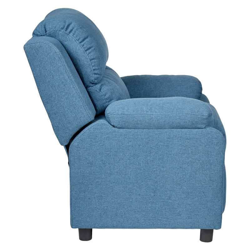 Set of 2 Erika Blue Kids Recliner Sofa Chair Blue Lounge Couch Armchair Childrens Payday Deals