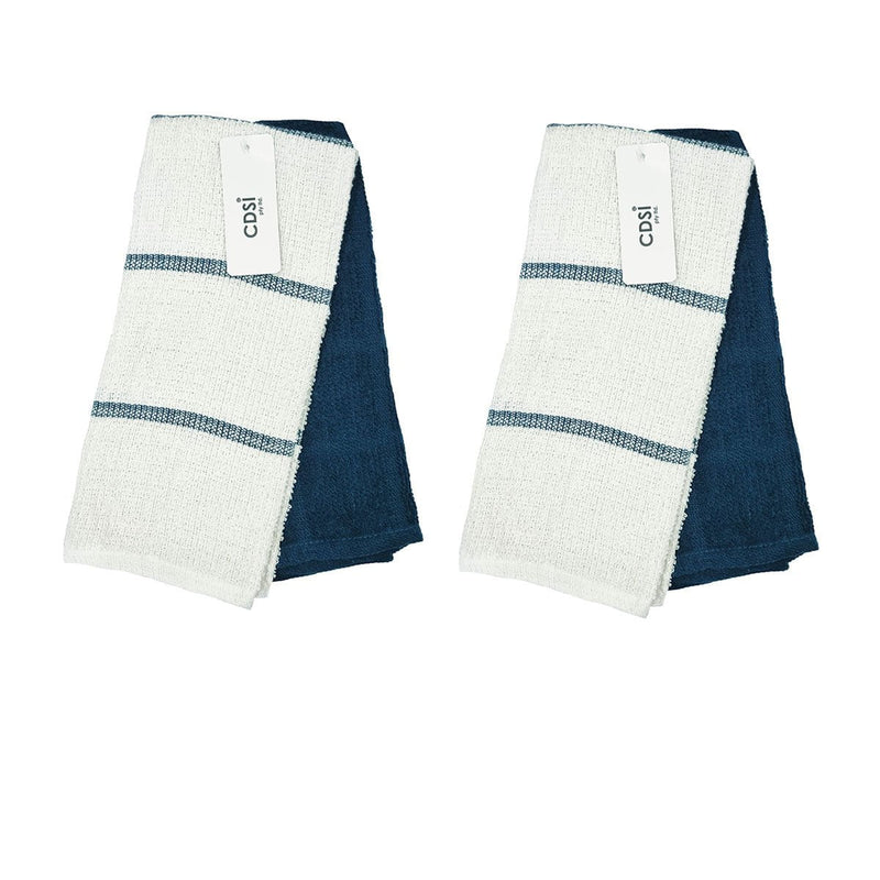 Set of 4 Rosa Cotton Rich Terry Tea Towels 42 x 62cm Navy Payday Deals